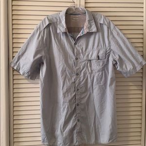 Blue & white Omni-Shade Columbia shirt